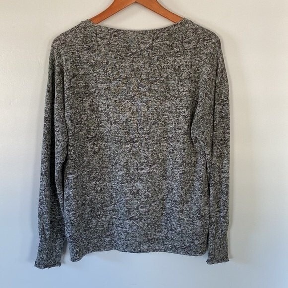 Lucky Brand Long Puffed Sleeve Knit Sweater Top Crew Neck Viscose Soft Comfy - Picture 6 of 15